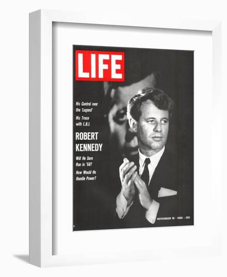 Robert Kennedy, Will He Dare Run in 68, November 18, 1966-Bill Eppridge-Framed Photographic Print