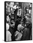 Robert Kennedy with Children at Playground Photograph - New York, NY-Lantern Press-Framed Stretched Canvas