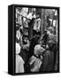 Robert Kennedy with Children at Playground Photograph - New York, NY-Lantern Press-Framed Stretched Canvas