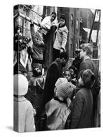 Robert Kennedy with Children at Playground Photograph - New York, NY-Lantern Press-Stretched Canvas