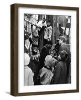 Robert Kennedy with Children at Playground Photograph - New York, NY-Lantern Press-Framed Art Print