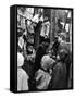 Robert Kennedy with Children at Playground Photograph - New York, NY-Lantern Press-Framed Stretched Canvas