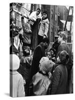 Robert Kennedy with Children at Playground Photograph - New York, NY-Lantern Press-Stretched Canvas