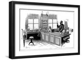 Robert Koch (1843-191), German Bacteriologist and Physician in His Laboratory-null-Framed Giclee Print