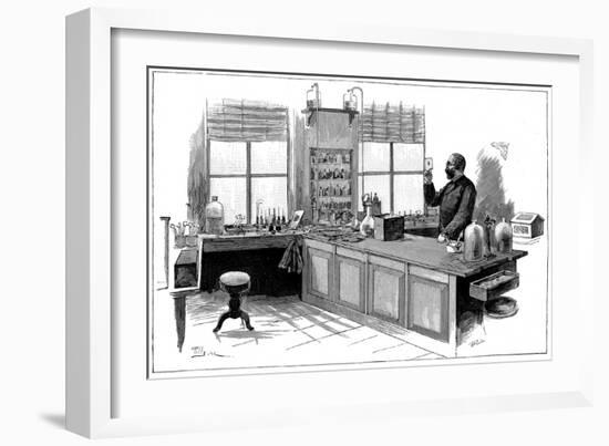 Robert Koch (1843-191), German Bacteriologist and Physician in His Laboratory-null-Framed Giclee Print