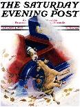 "Dogs Eating Hat," Saturday Evening Post Cover, July 14, 1928-Robert L. Dickey-Giclee Print