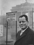 Mayor Willy Brandt of West Berlin-Robert Lackenbach-Premium Photographic Print