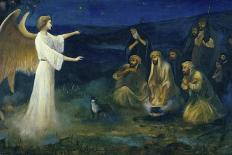 Angel Announcing the Birth of Christ to Shepherds-Robert Leinweber-Framed Stretched Canvas