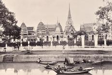 View of a Canal in Bangkok, C.1890-Robert Lenz-Photographic Print