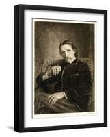 Robert Louis Stevenson (1850-1894) British Author Best known for His Bestselling Books 'Treasure Is-William Brassey Hole-Framed Giclee Print