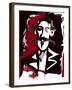 Robert Louis Stevenson - colour caricature-Neale Osborne-Framed Giclee Print