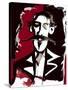 Robert Louis Stevenson - colour caricature-Neale Osborne-Stretched Canvas
