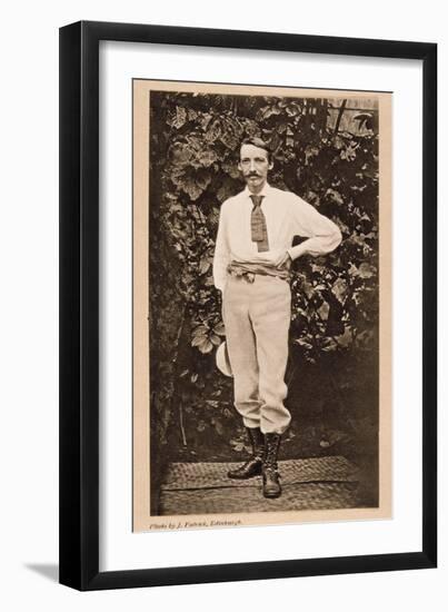 Robert Louis Stevenson in Samoa, C1890-null-Framed Giclee Print