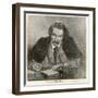 Robert Louis Stevenson the Scottish Writer and Poet at the Age of 35 Seen Writing at His Desk-null-Framed Art Print