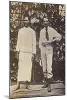 Robert Louis Stevenson with a Samoan Chief-null-Mounted Photographic Print