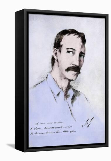 Robert Louis Stevenson --Count Girolamo Pieri Nerli-Framed Stretched Canvas