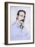 Robert Louis Stevenson --Count Girolamo Pieri Nerli-Framed Giclee Print