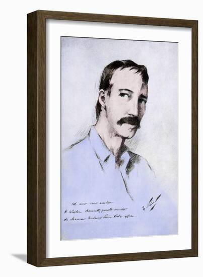 Robert Louis Stevenson --Count Girolamo Pieri Nerli-Framed Giclee Print