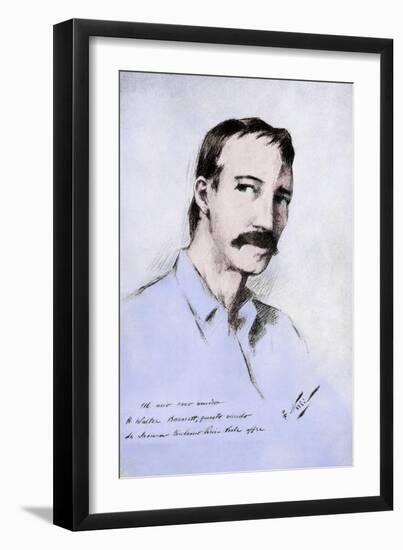 Robert Louis Stevenson --Count Girolamo Pieri Nerli-Framed Giclee Print