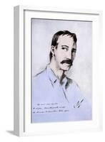 Robert Louis Stevenson --Count Girolamo Pieri Nerli-Framed Giclee Print