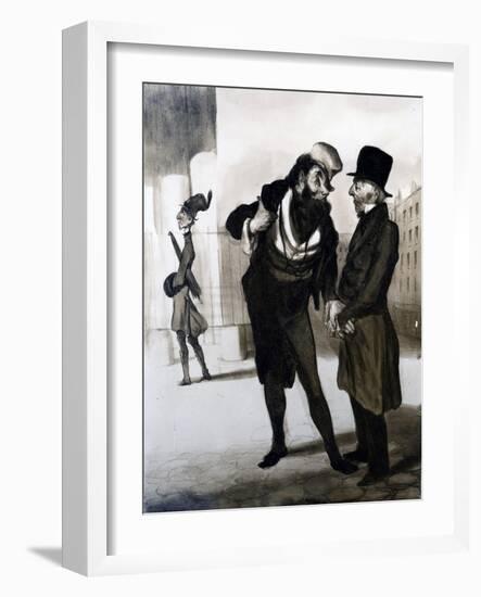 Robert Macaire Agent D'Affaires from 'Le Charivari' 1840-Honore Daumier-Framed Giclee Print