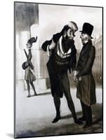 Robert Macaire Agent D'Affaires from 'Le Charivari' 1840-Honore Daumier-Mounted Giclee Print