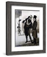 Robert Macaire Agent D'Affaires from 'Le Charivari' 1840-Honore Daumier-Framed Giclee Print