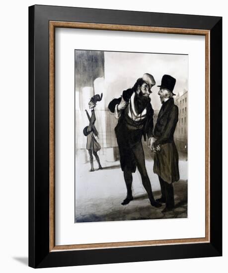 Robert Macaire Agent D'Affaires from 'Le Charivari' 1840-Honore Daumier-Framed Giclee Print