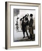 Robert Macaire Agent D'Affaires from 'Le Charivari' 1840-Honore Daumier-Framed Giclee Print