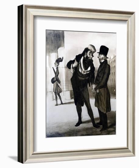 Robert Macaire Agent D'Affaires from 'Le Charivari' 1840-Honore Daumier-Framed Giclee Print