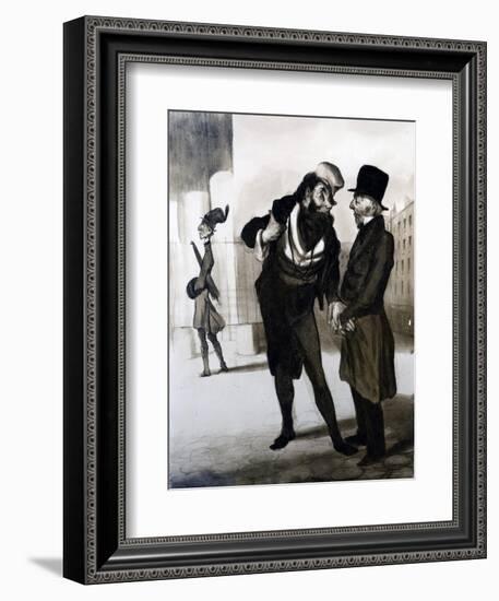 Robert Macaire Agent D'Affaires from 'Le Charivari' 1840-Honore Daumier-Framed Giclee Print