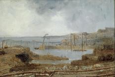 Construction of Seaham Harbour, 1831-Robert Mackreth-Framed Giclee Print