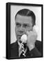 Robert McNamara (On Phone) Art Poster Print-null-Framed Poster