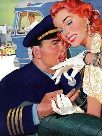 The Pilot Hated Stewardesses - Saturday Evening Post "Leading Ladies", May 15, 1954 pg.36