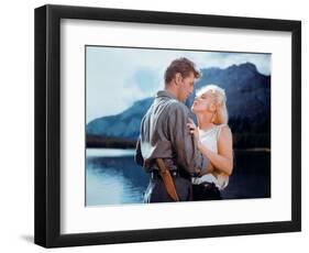 Robert Mitchum, Marilyn Monroe. "River of No Return" 1954, Directed by Otto Preminger-null-Framed Photographic Print