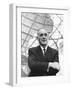 Robert Moses in Front of the New York's World Fair Signature Structure, the Unisphere-null-Framed Photo