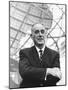 Robert Moses in Front of the New York's World Fair Signature Structure, the Unisphere-null-Mounted Photo