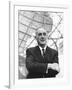 Robert Moses in Front of the New York's World Fair Signature Structure, the Unisphere-null-Framed Photo