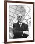 Robert Moses in Front of the New York's World Fair Signature Structure, the Unisphere-null-Framed Photo