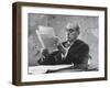 Robert Moses, Nyc Planner and Builder of Highways, Reading Document in His Office-Alfred Eisenstaedt-Framed Photographic Print