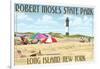 Robert Moses State Park, Long Island, New York-Lantern Press-Framed Art Print