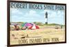 Robert Moses State Park, Long Island, New York-Lantern Press-Framed Art Print