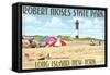 Robert Moses State Park, Long Island, New York-Lantern Press-Framed Stretched Canvas