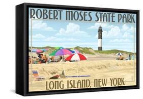 Robert Moses State Park, Long Island, New York-Lantern Press-Framed Stretched Canvas