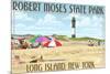 Robert Moses State Park, Long Island, New York-Lantern Press-Mounted Art Print