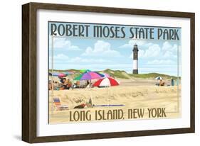 Robert Moses State Park, Long Island, New York-Lantern Press-Framed Art Print