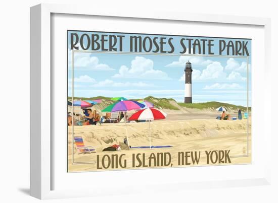 Robert Moses State Park, Long Island, New York-Lantern Press-Framed Art Print