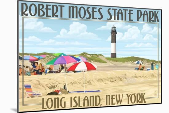 Robert Moses State Park, Long Island, New York-Lantern Press-Mounted Art Print