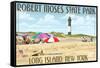 Robert Moses State Park, Long Island, New York-Lantern Press-Framed Stretched Canvas