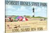 Robert Moses State Park, Long Island, New York-Lantern Press-Stretched Canvas